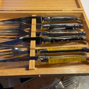 Laguiole inclucion 3 gafler og knive