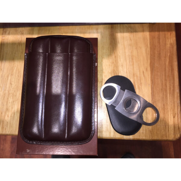 brown moulded cigaretui til 3 stk