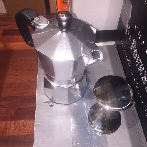 dobbelt kaffestamper i stål